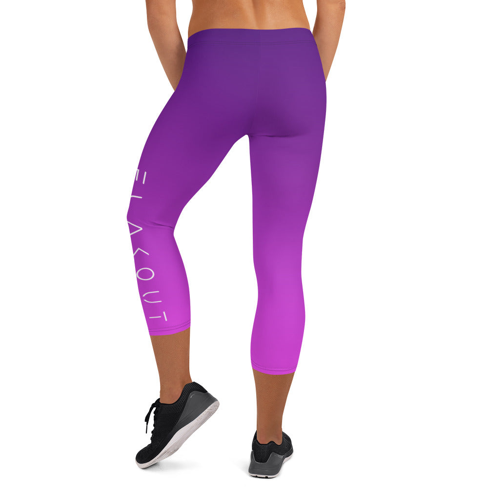 Neon Orchid Women's Capri Leggings - FLAKOUT