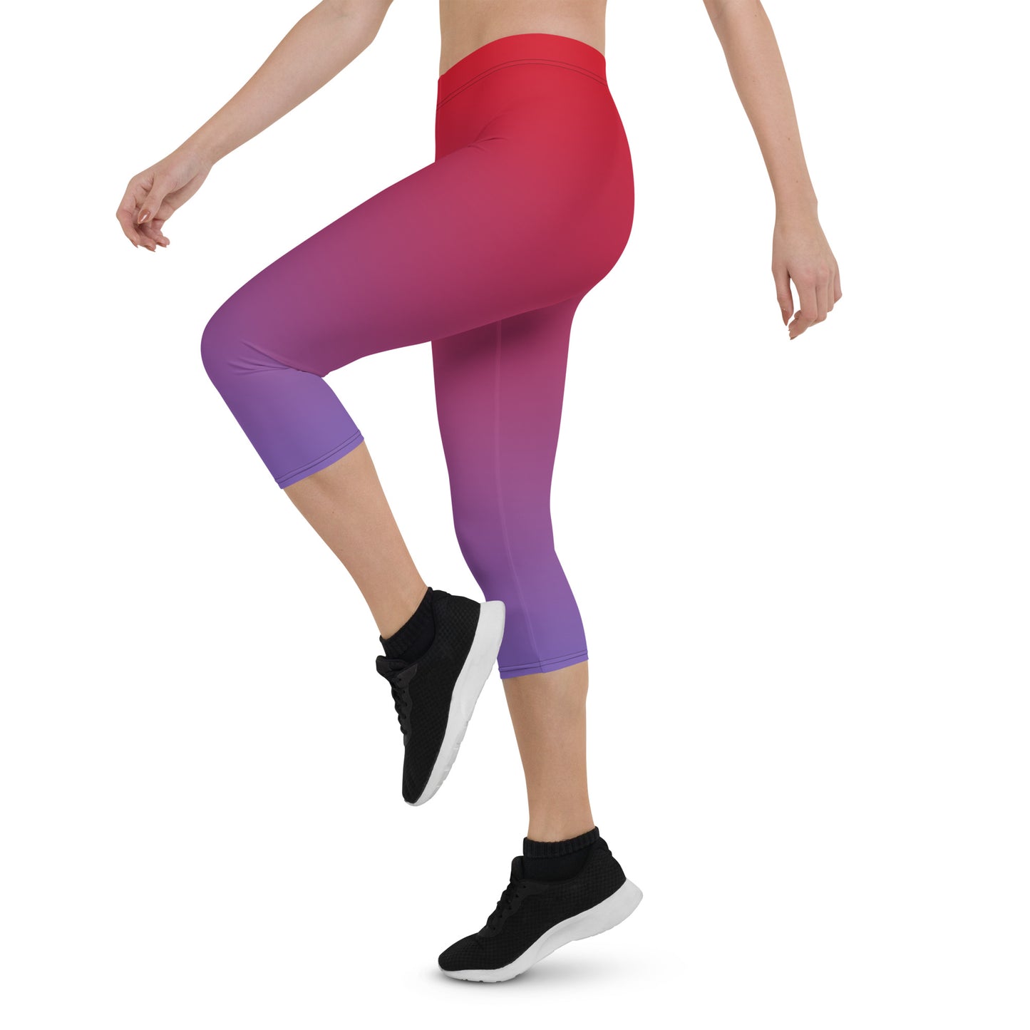 Magenta Aurora FLAKOUT Sport Women's Capri Leggings - FLAKOUT