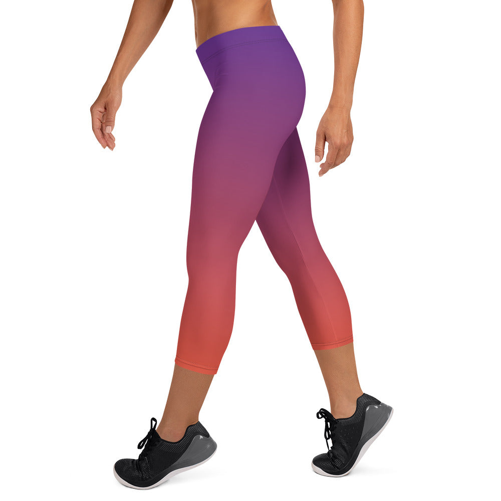 Peach Delight FLAKOUT Sport Women's Capri Leggings - FLAKOUT