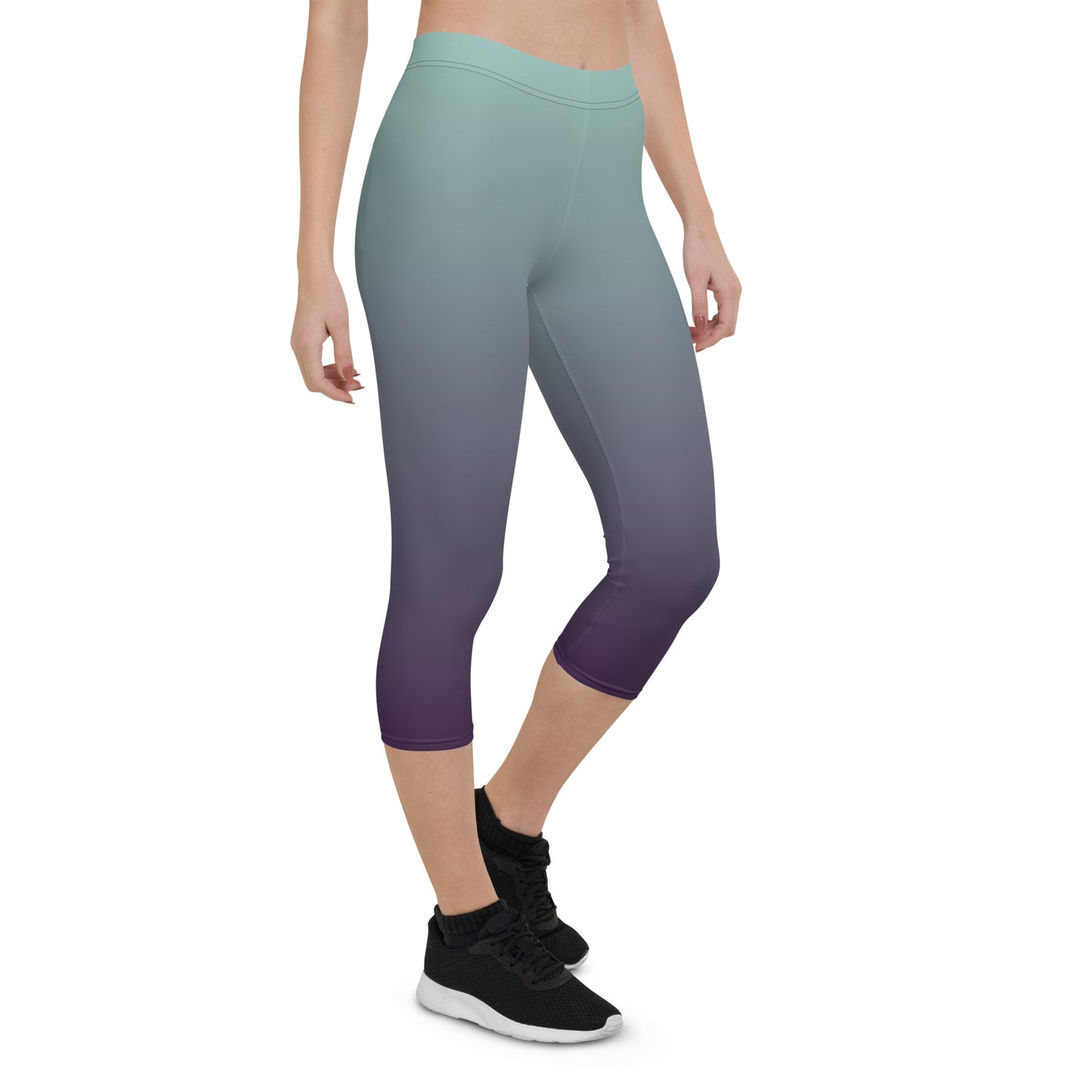 Aqua Nocturne Women's Capri Leggings - FLAKOUT