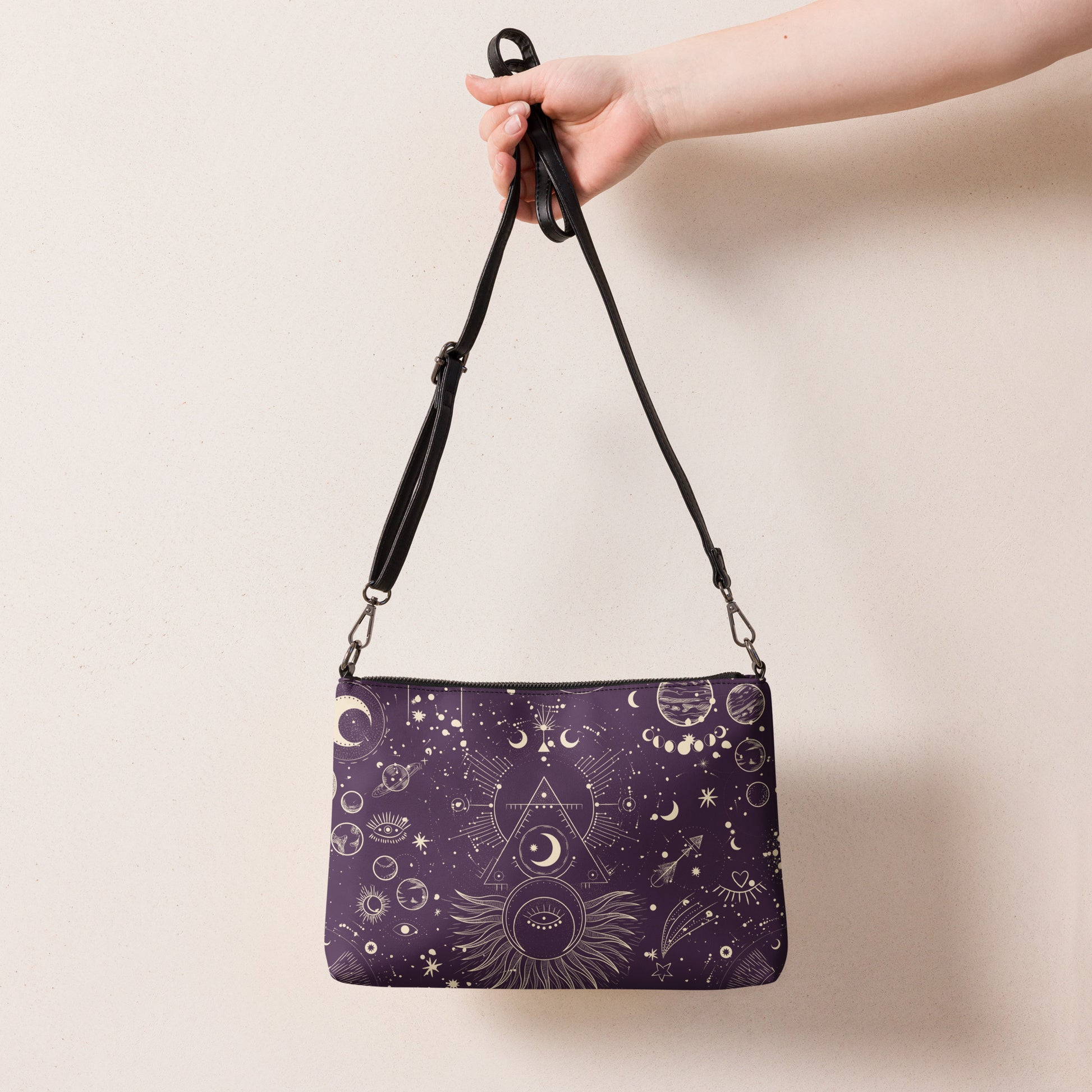 Cosmic Constellations Leather Crossbody Bag - FLAKOUT