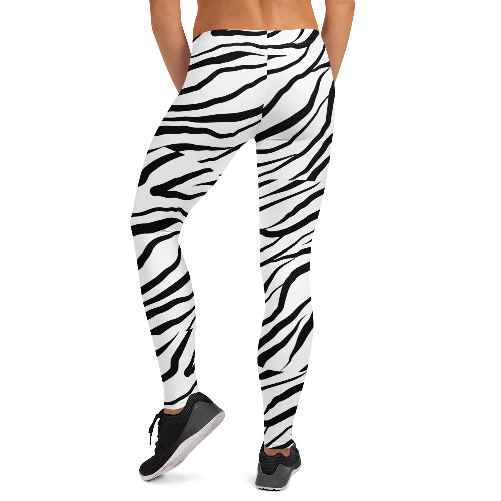 Striped Zebra Vibrance Women's Leggings - FLAKOUT