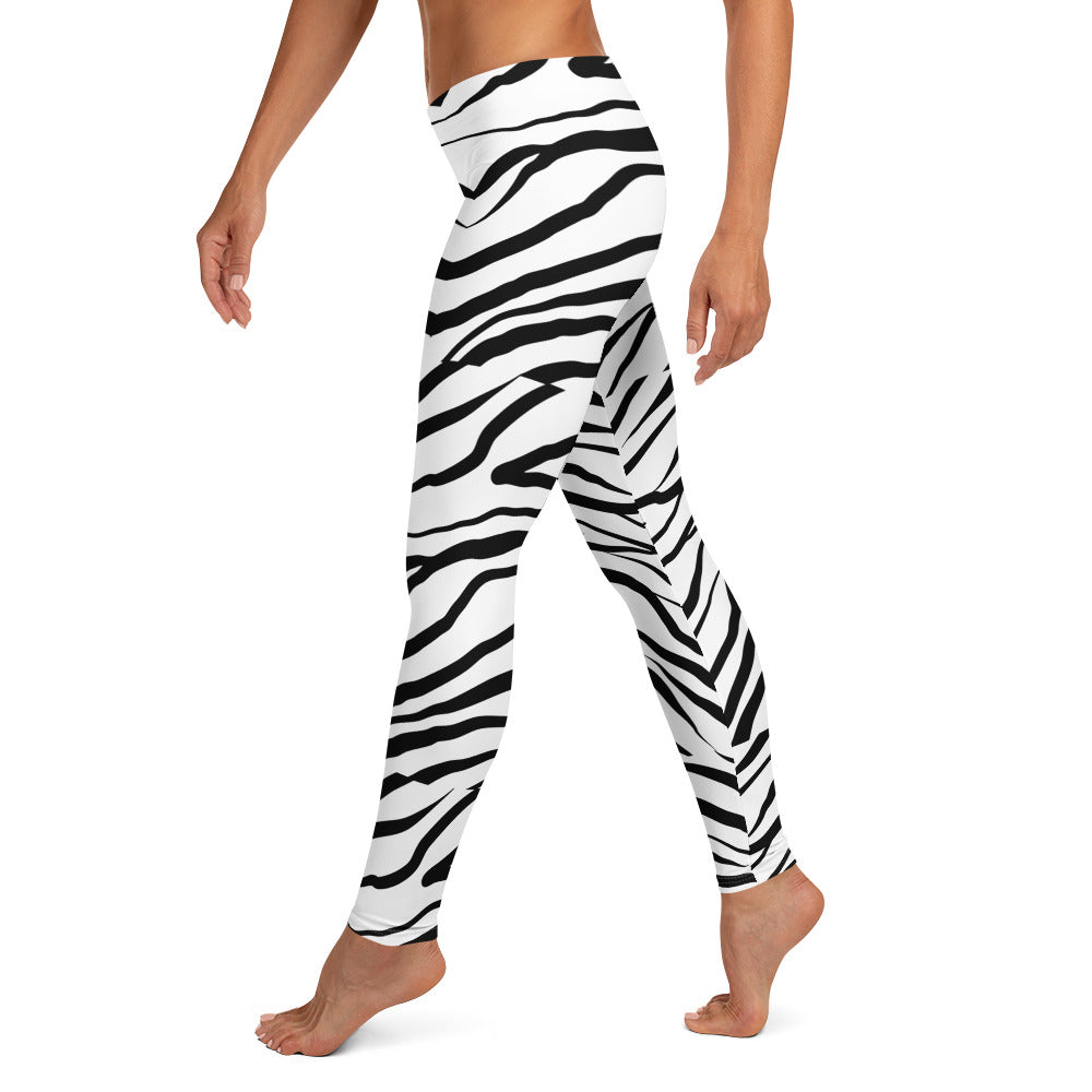 Striped Zebra Vibrance Women's Leggings - FLAKOUT