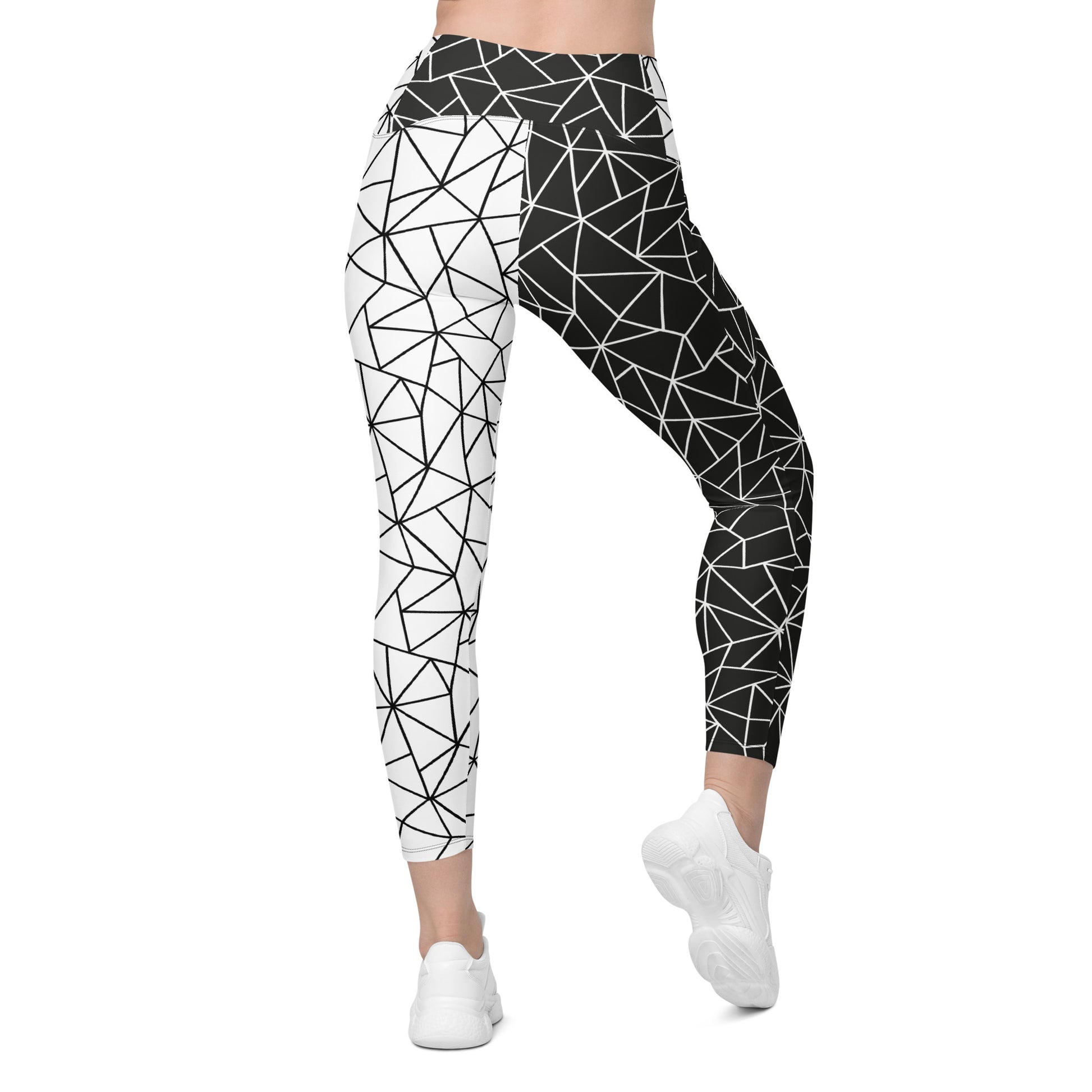 Angular Allure Women's Double Color Leggings With Pockets - FLAKOUT