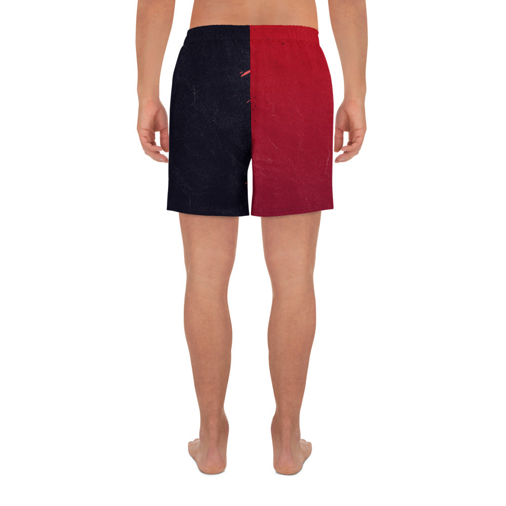 Men's Swim - Athletic Shorts Red Black Crush - FLAKOUT