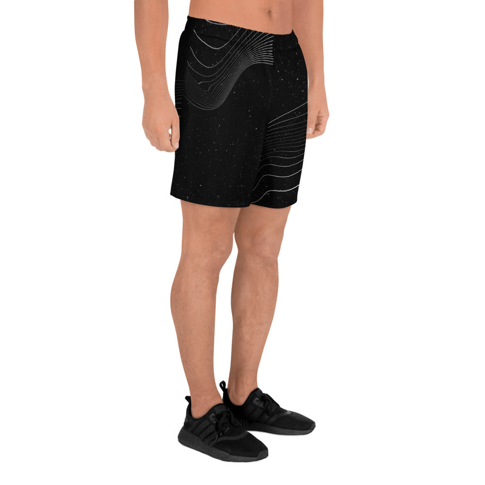 Noir Stripes Men's Swim - Athletic Shorts - FLAKOUT