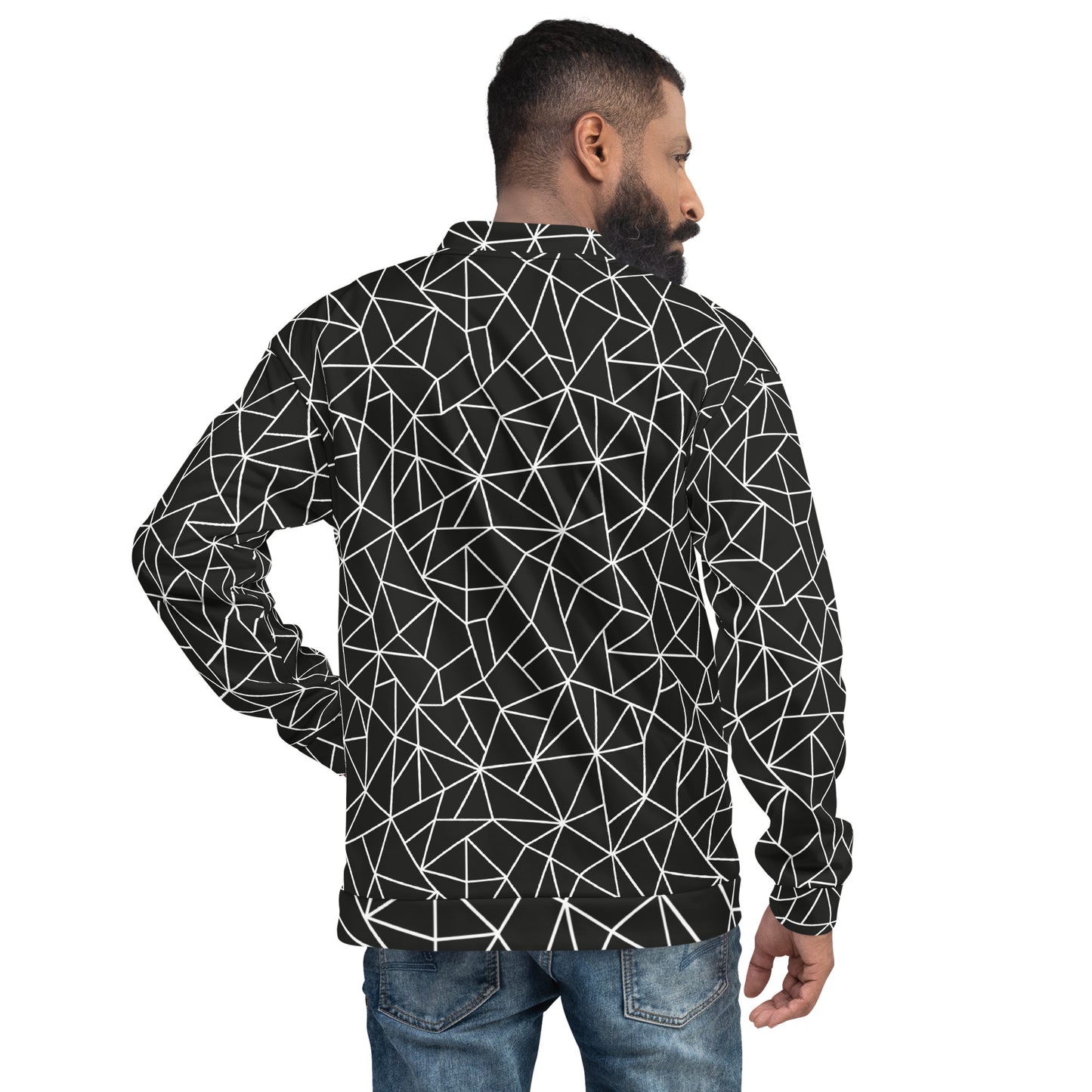 Angular Allure Men's Bomber Jacket - FLAKOUT