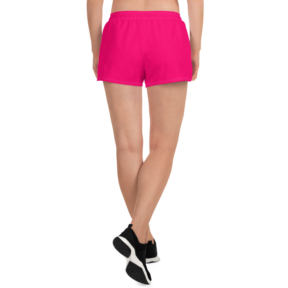 FLAKOUT Sport Fuchsia Burst Women’s Recycled Athletic Shorts - FLAKOUT