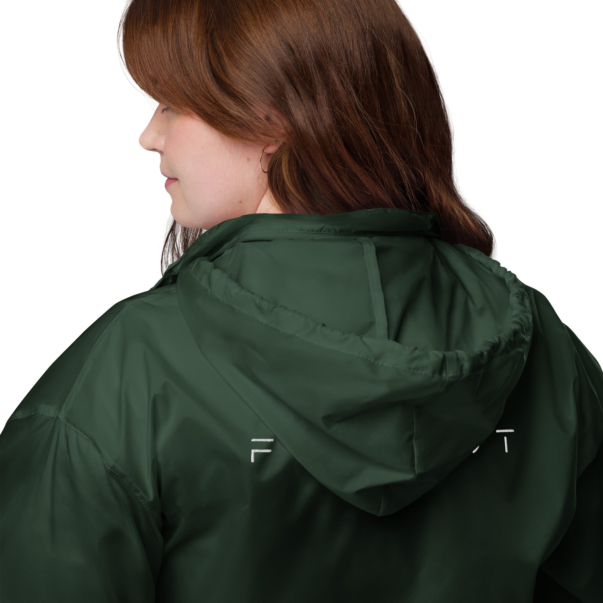 FLAKOUT Logo Embroidered Unisex Packable Windbreaker - FLAKOUT