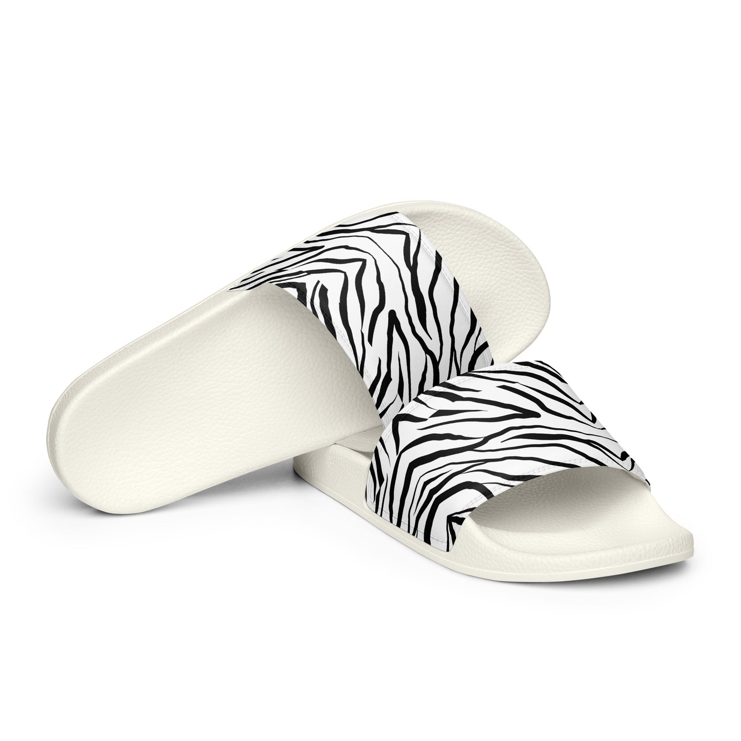 Striped Zebra Vibrance Men’s Slides - FLAKOUT