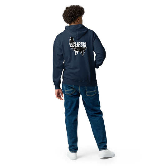 Lunar Eclipsis Heavy Harmony Fusion Zip Hoodie - Navy - FLAKOUT