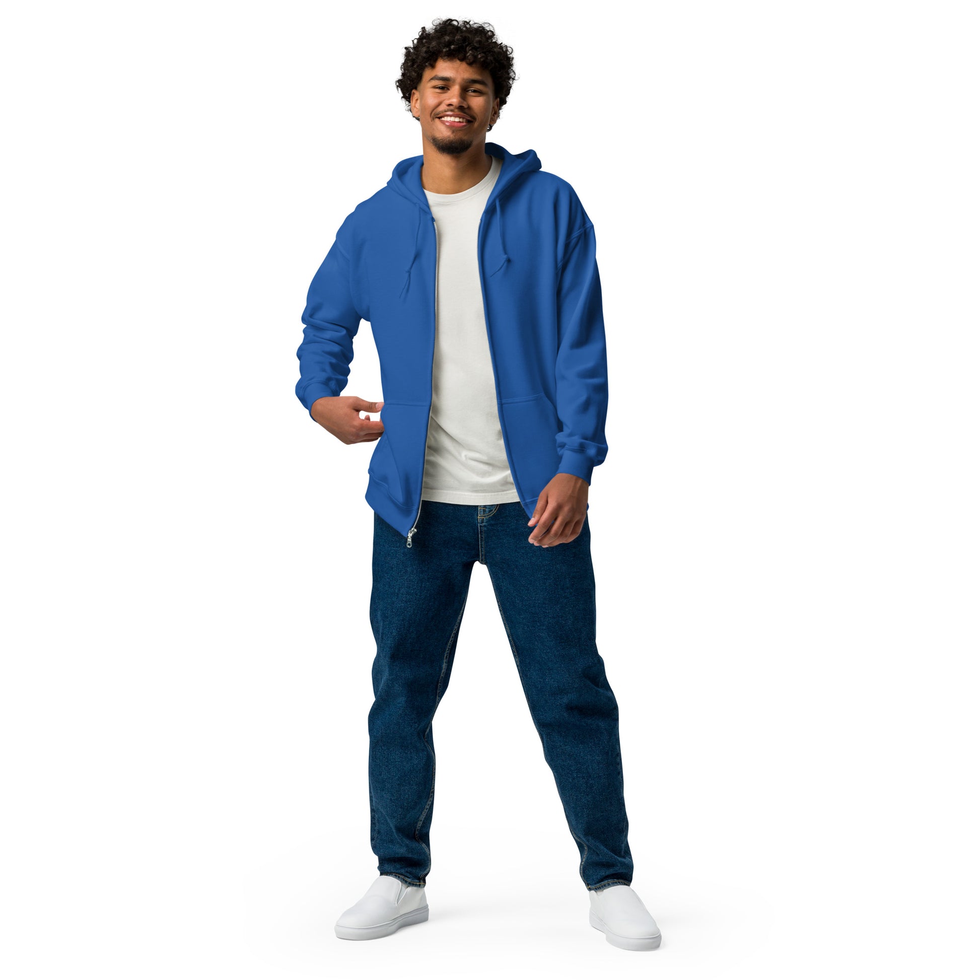 Streetwise Urbanity Heavy Harmony Fusion Zip Hoodie - Royal - FLAKOUT