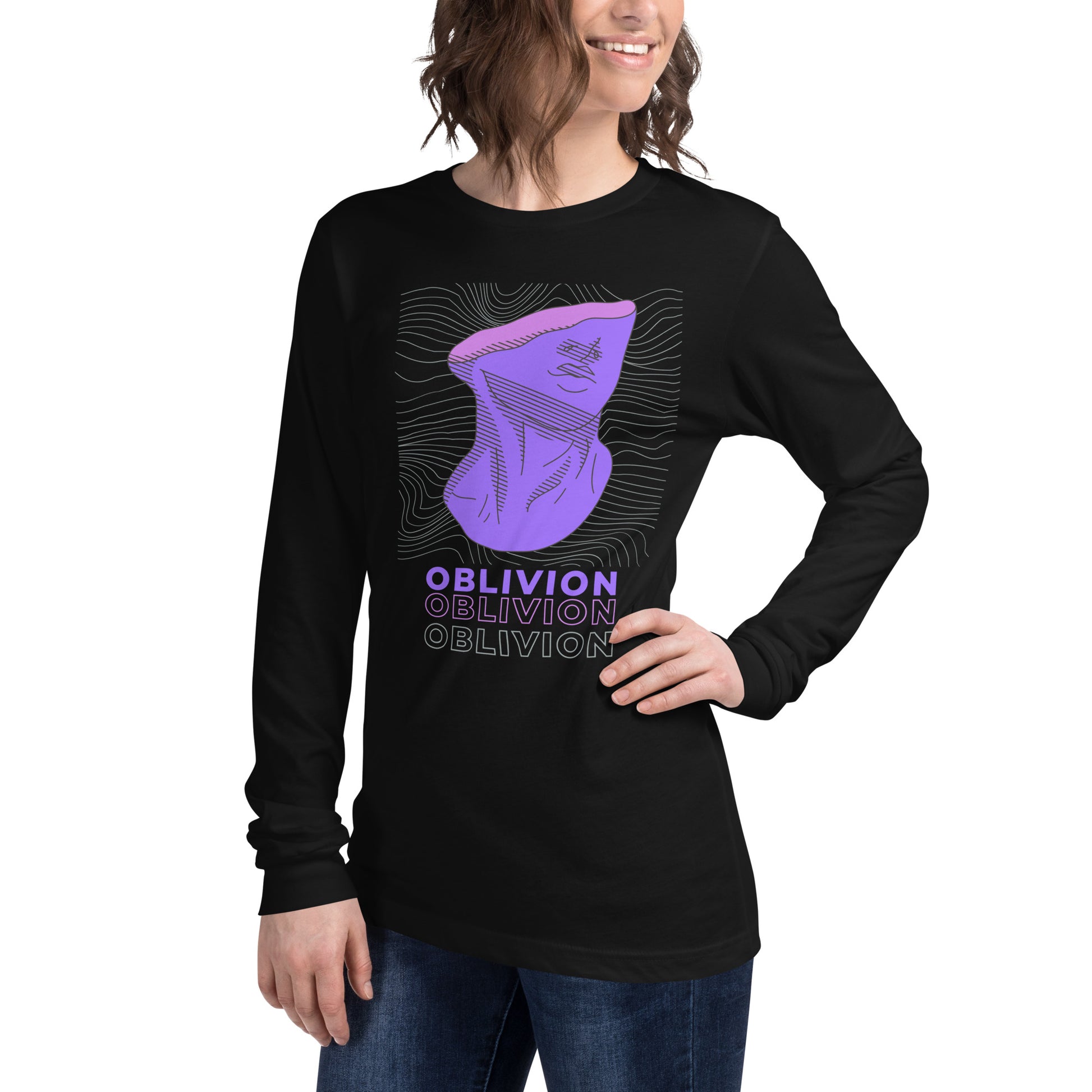 Violet Veil Of Oblivion Long Sleeve Tee - FLAKOUT