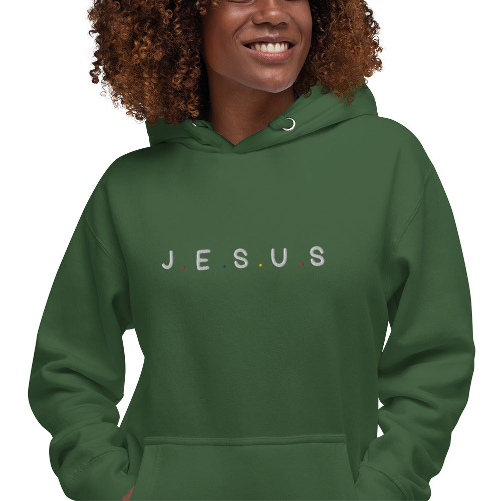 J.E.S.U.S Embroidered Unisex Hoodie - FLAKOUT