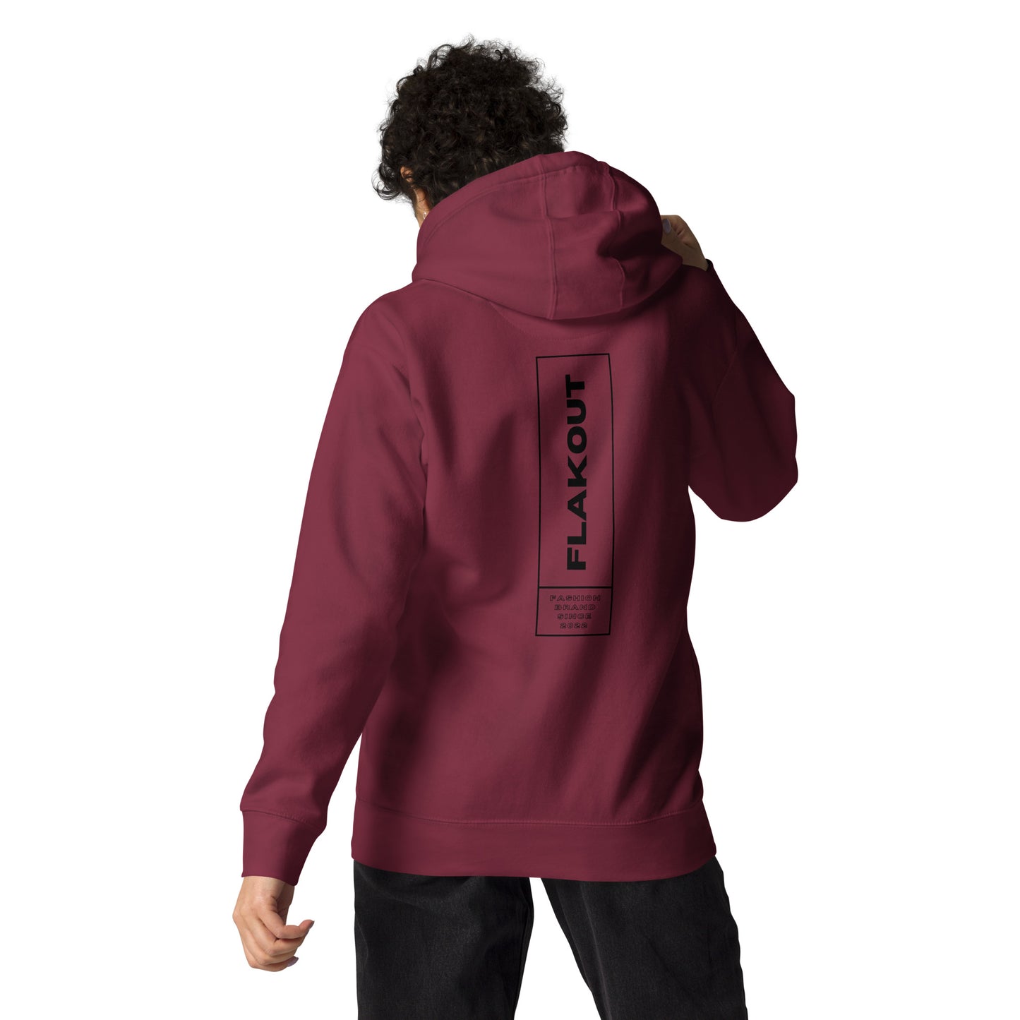 FLAKOUT Logo Stripe Back Unisex Hoodie - FLAKOUT