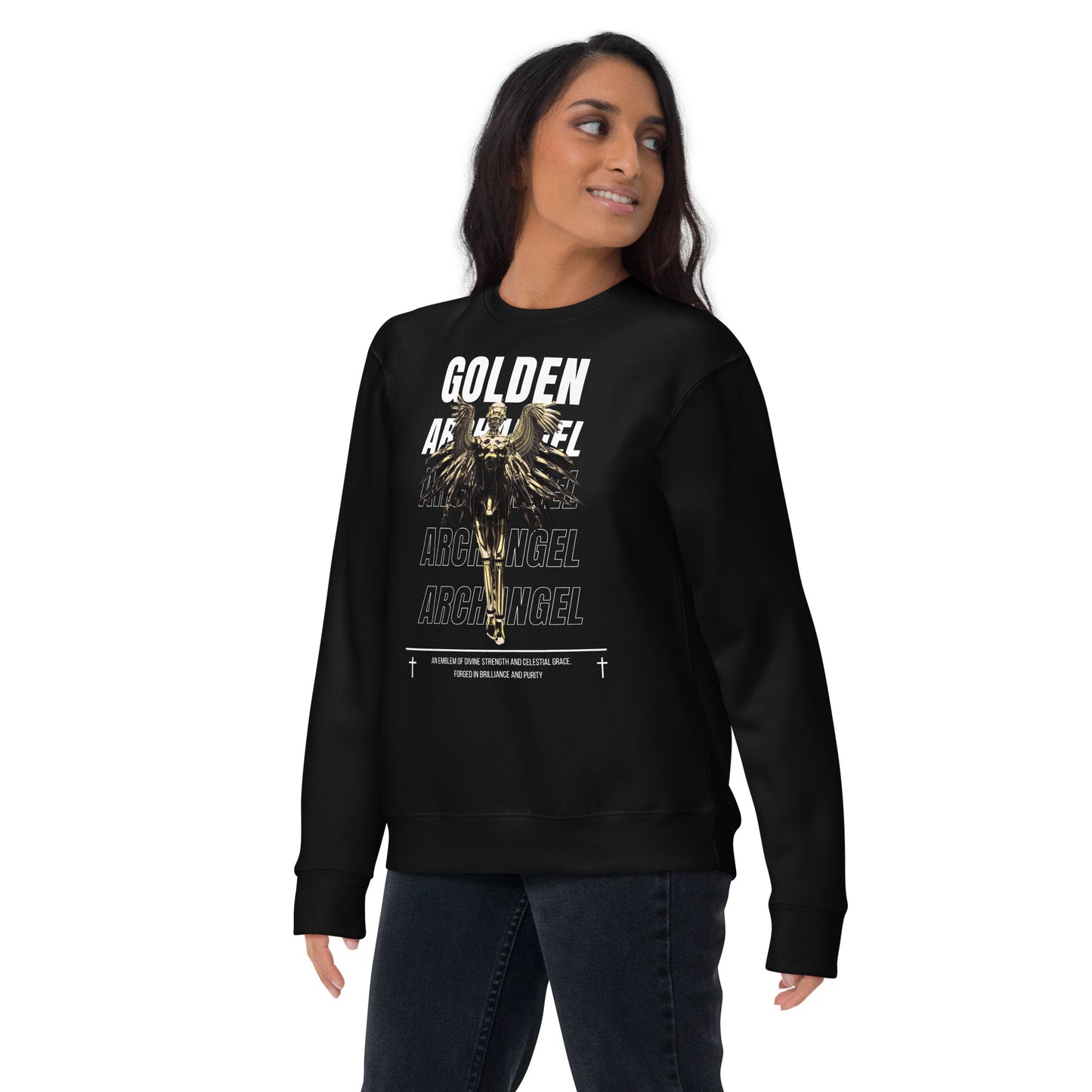 Golden Archangel Unisex Fleece Sweatshirt - FLAKOUT