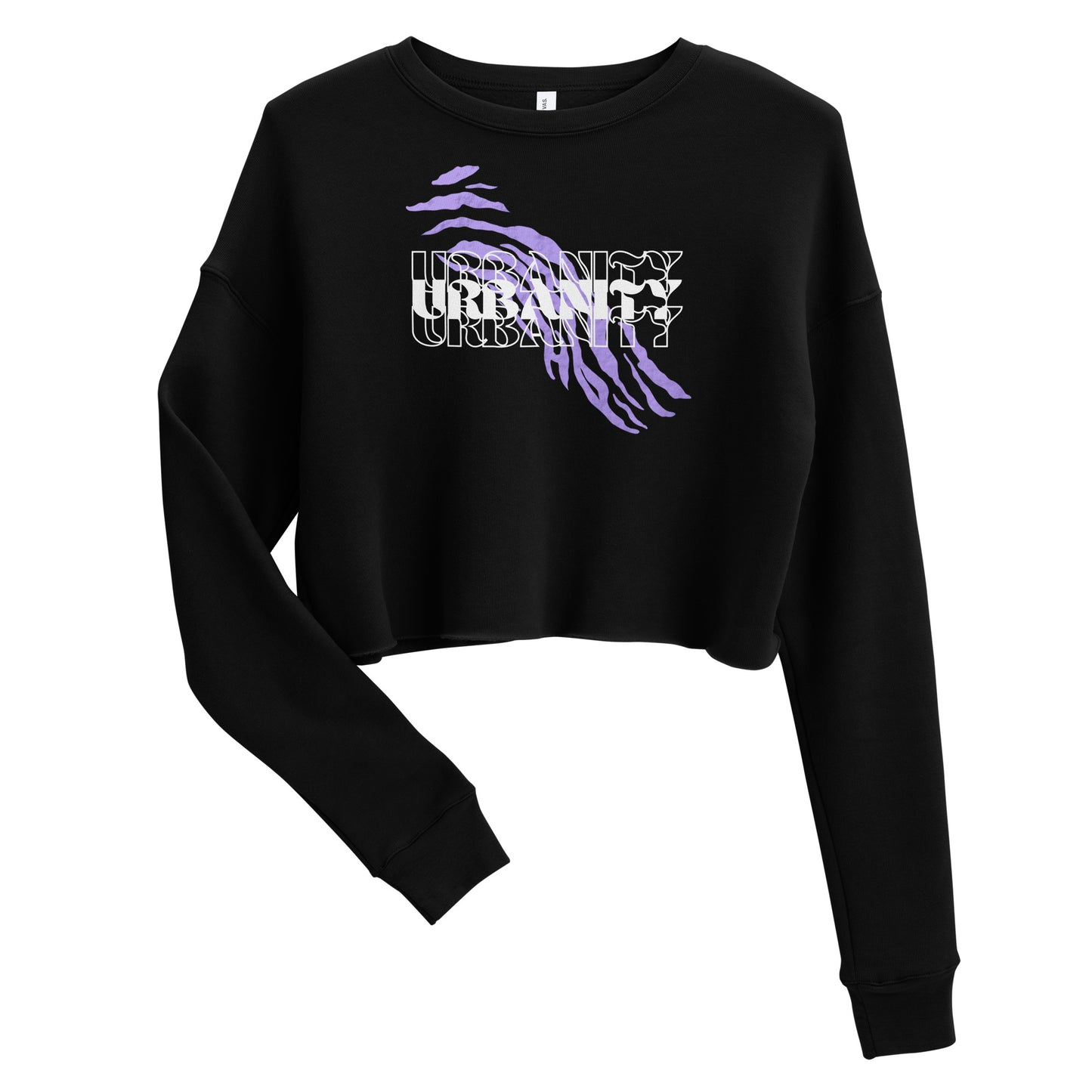 Streetwise Urbanity Women's Crop Sweatshirt - Black - FLAKOUT