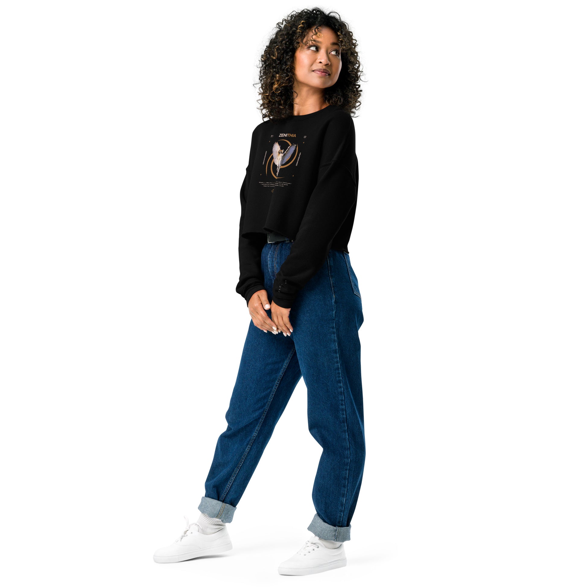 Zenithia Women's Crop Sweatshirt - FLAKOUT