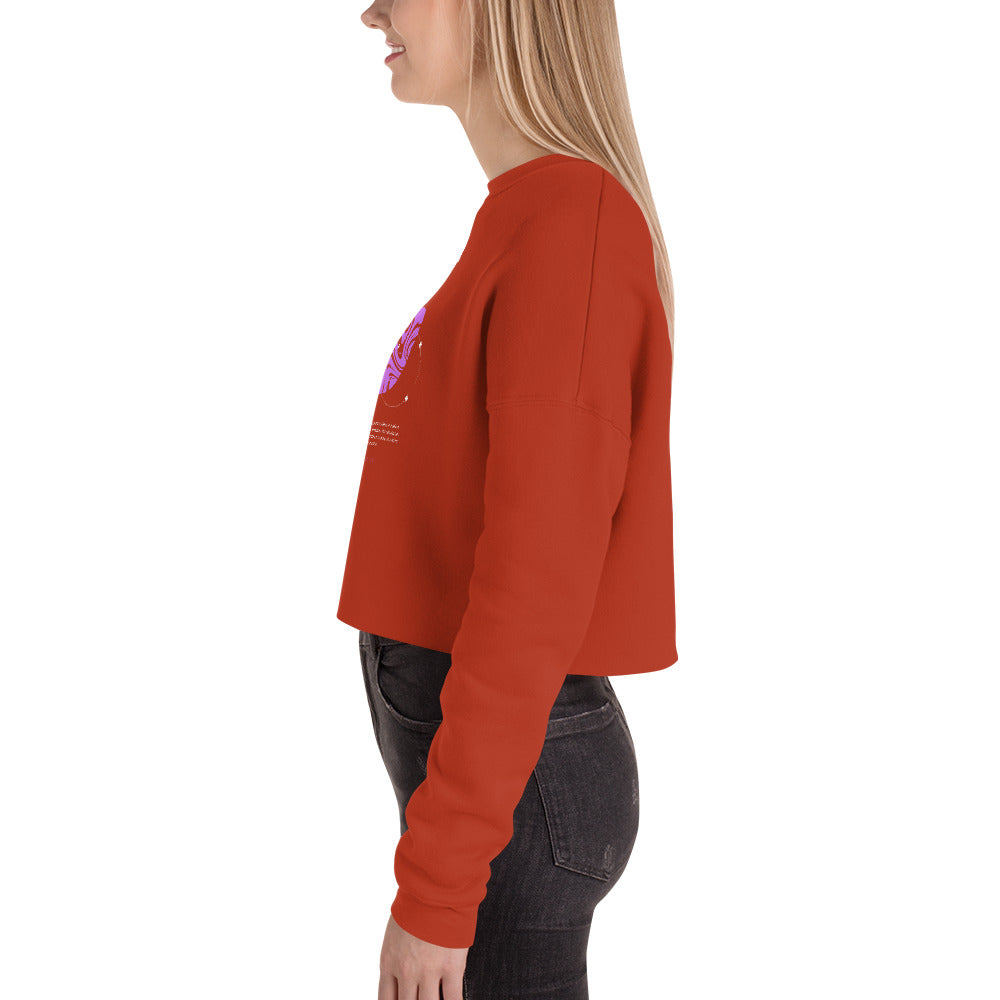 Nebuluxe Brilliance Women's Crop Sweatshirt - Brick - FLAKOUT