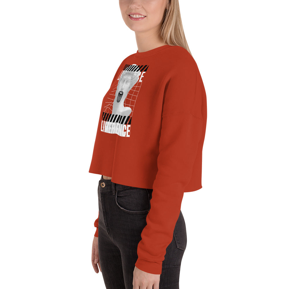 Limerence Women's Crop Sweatshirt - Brick - FLAKOUT