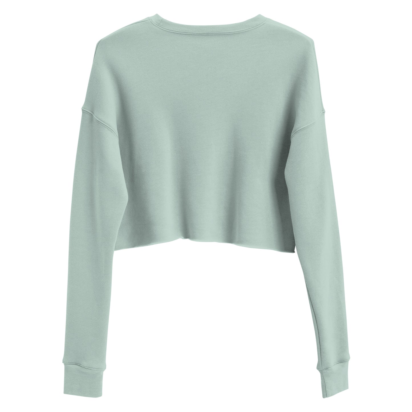 Vivid Existence Live Your Life Women's Crop Sweatshirt - Dusty Blue - FLAKOUT