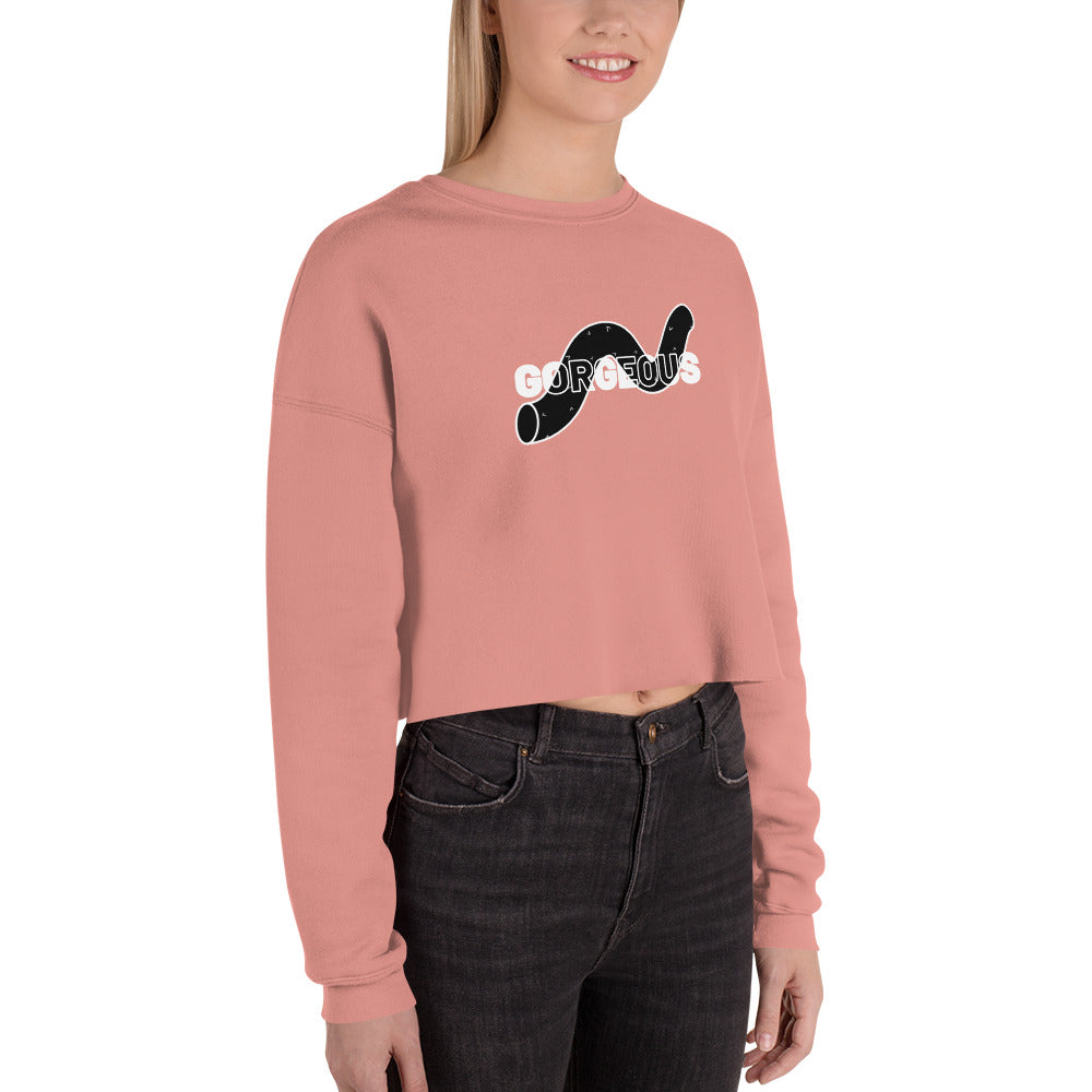 Gorgeous Opullent Allure Women's Crop Sweatshirt - Mauve - FLAKOUT