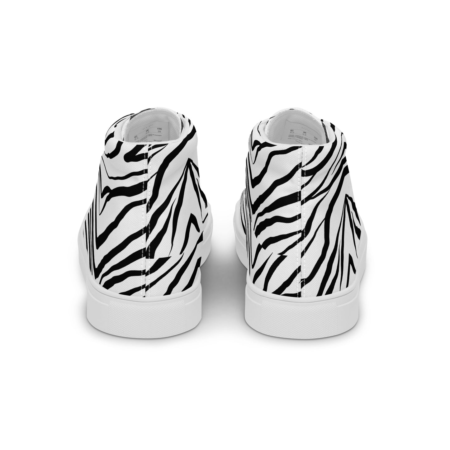 Striped Zebra Vibrance Women’s High Top Canvas Shoes - FLAKOUT