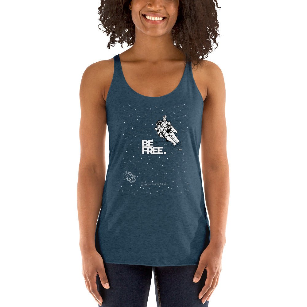 Be Free On Outer Orbit Women's Racerback Tank - FLAKOUT