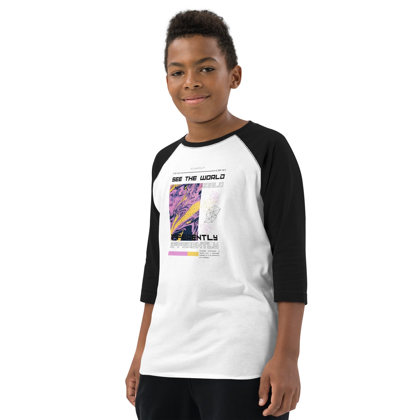 Divergent Horizon See The World Differently Kid's Long Sleeve Shirt - FLAKOUT