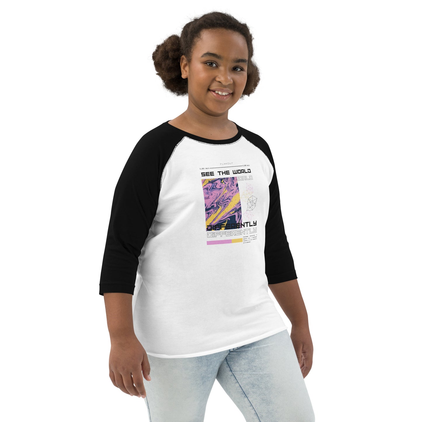 Divergent Horizon See The World Differently Kid's Long Sleeve Shirt - FLAKOUT