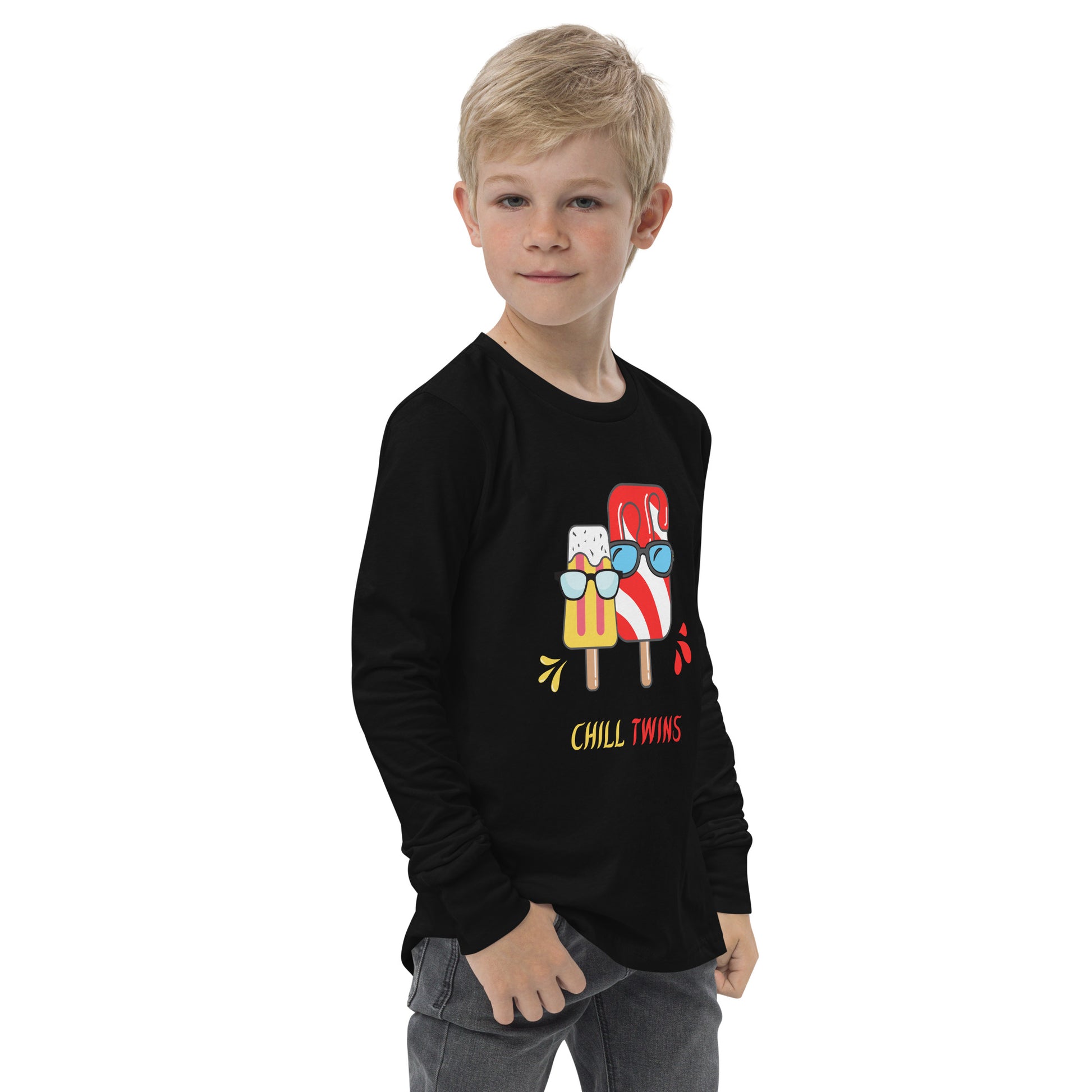 Chill Twins Unisex Kid's Long Sleeve Tee - FLAKOUT