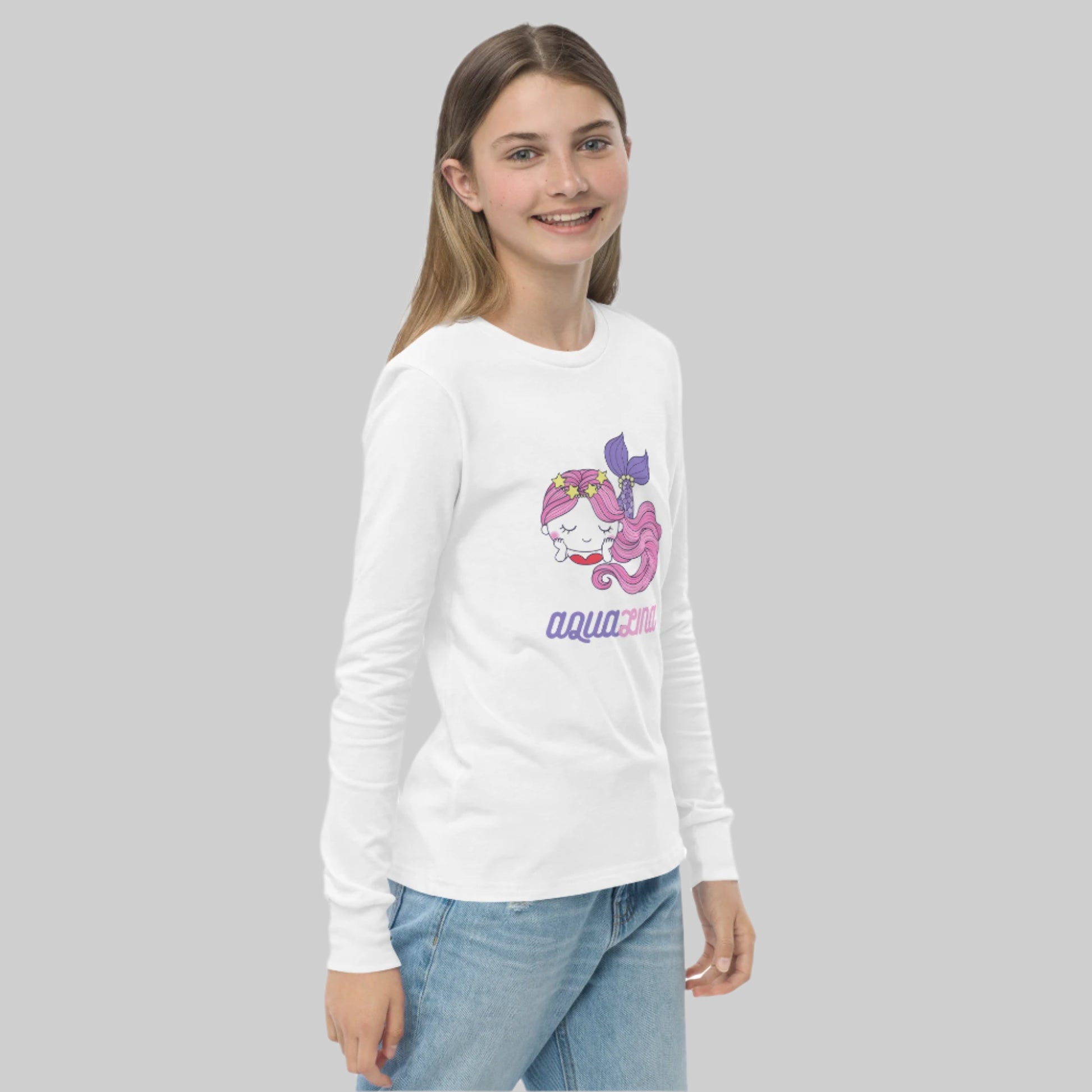 Aqualina Girl's Long Sleeve Tee - FLAKOUT